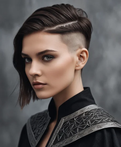 Undercut with Etched Nordic Runes