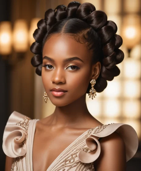 Bantu Knots Styled for Elegance