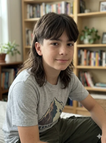 Baseball Mullet with Fringe Front