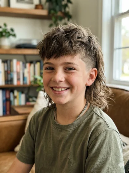Baseball Mullet with Razor Texture