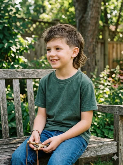 Baseball Mullet with Tapered Neckline