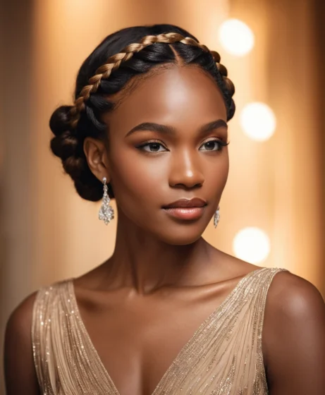 Braided Halo Updo