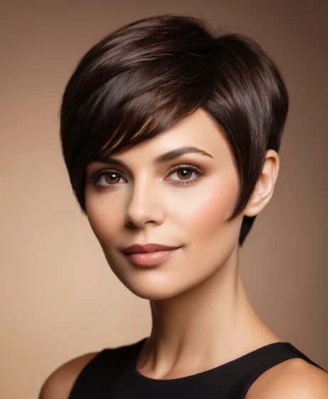 Chocolate Espresso Pixie Cut for a Bold Look