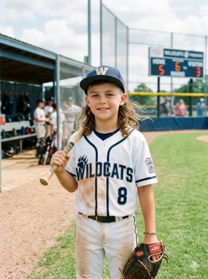 Classic Baseball Mullet with Tapered Sides
