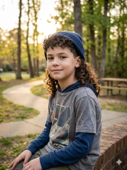 Curly Baseball Mullet for Natural Bounce