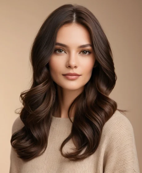 Dark Chocolate Espresso with Face-Framing Highlights