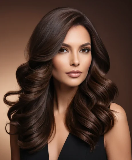 Dark Chocolate Espresso with Voluminous Blowout