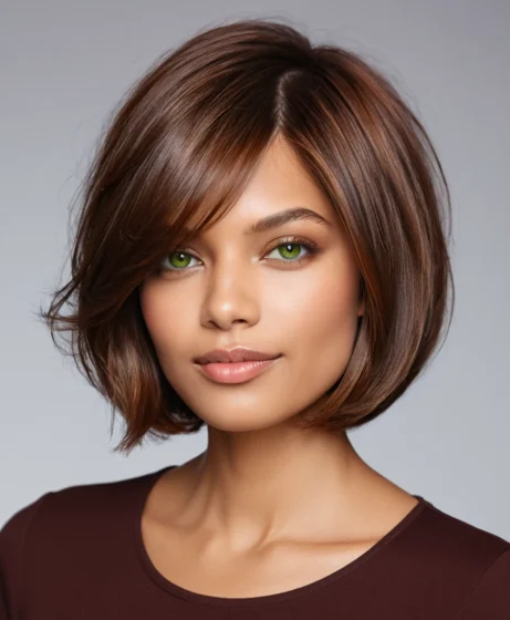 Dark Cinnamon Brown Bob