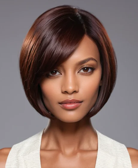 Dark Mahogany Short Bob