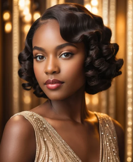 Finger Waves with Short Hair Glam