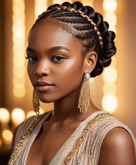 Fulani Braids with Beads for Prom Glam