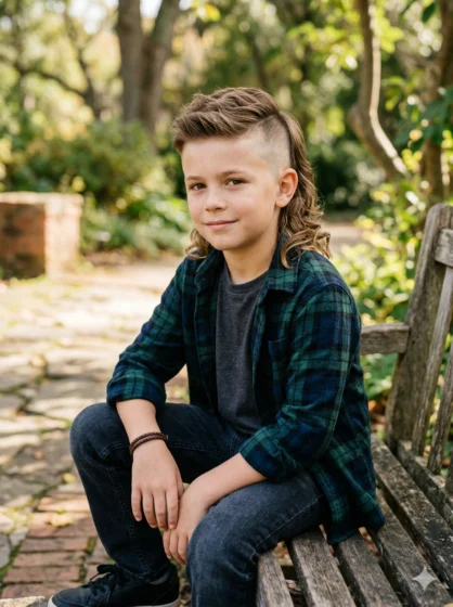 High Fade Baseball Mullet for Bold Contrast