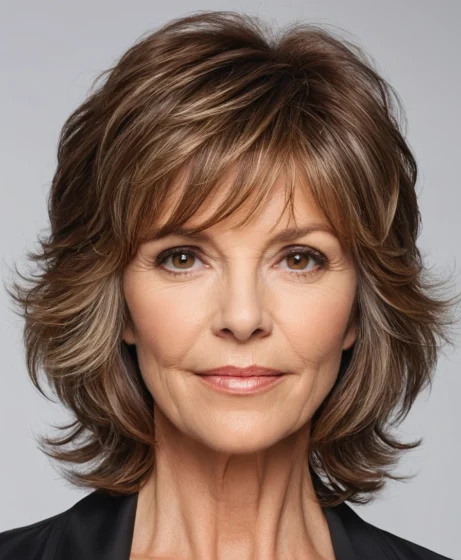 Layered Chin-Length Bob
