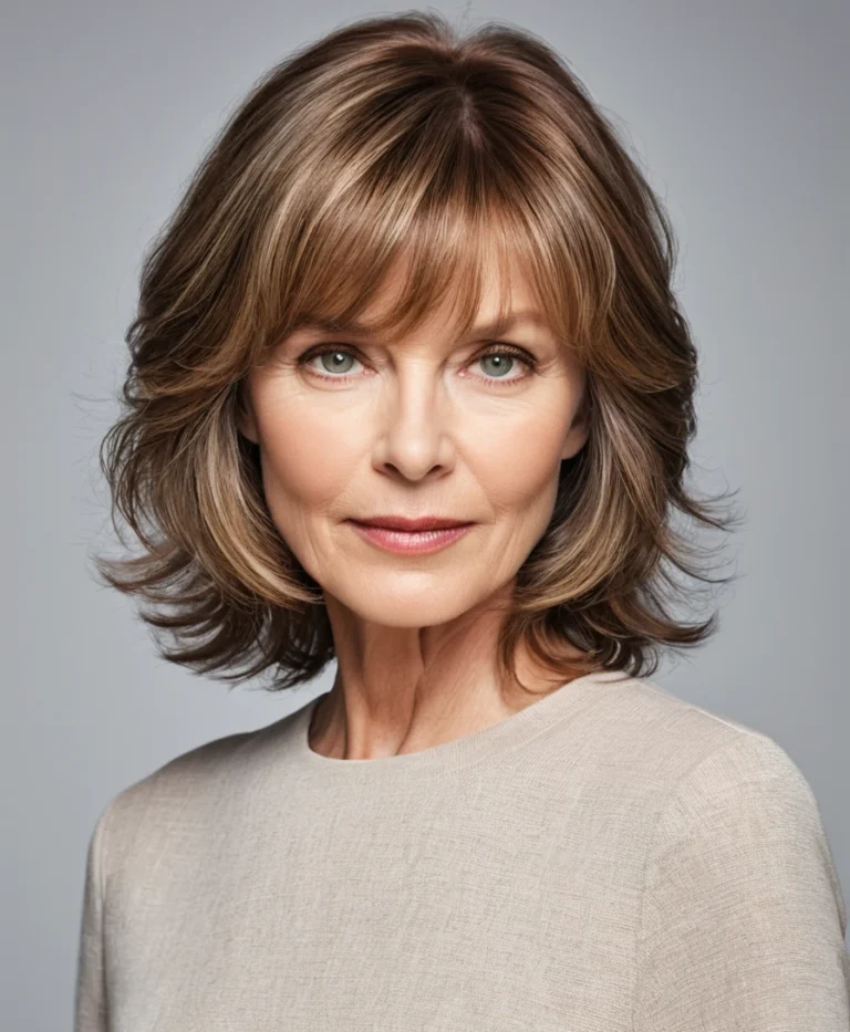 Layered Hairstyle With Soft Fringe