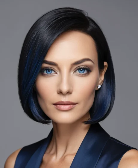 Midnight Blue Black Bob