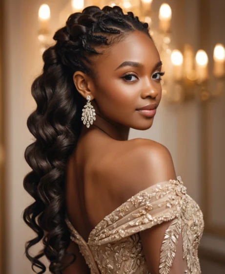 Passion Twists Styled Half-Up