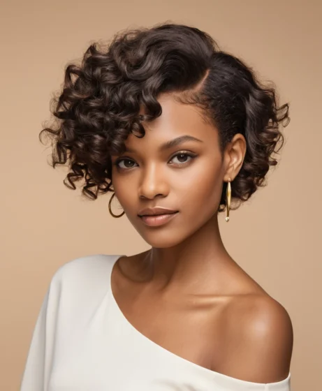 Short Bixie with Defined Curls