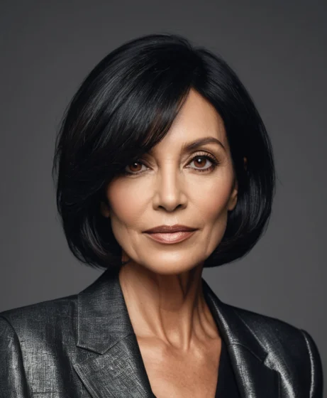 Soft Black Textured Bob