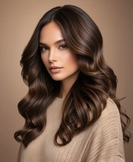 Soft Espresso Balayage on Dark Chocolate Base