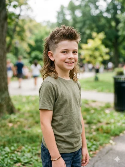 Spiky Front Baseball Mullet for Extra Style