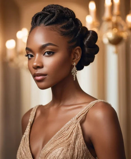 Twisted Updo with Intricate Details