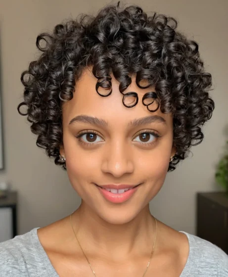 Curly Pixie With Defined Ringlets