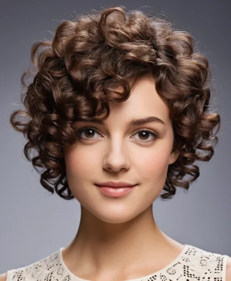 Voluminous Curly Pixie Hairstyle