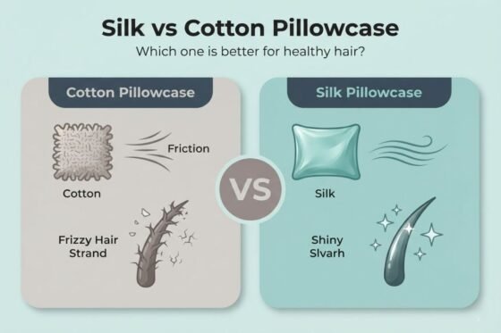 Silk vs Cotton Pillowcase