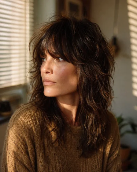 70s Shag with Soft Bottleneck Bangs