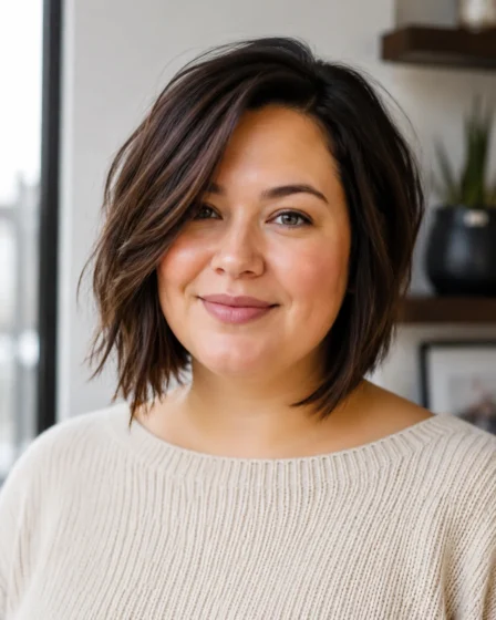 Asymmetrical Choppy Bob