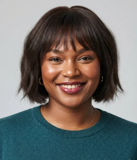 Chin-Length Bob with Bangs