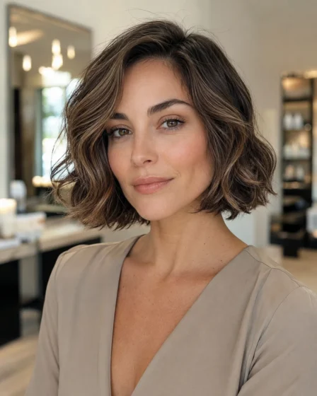 Chin-Length Bob with Soft Waves
