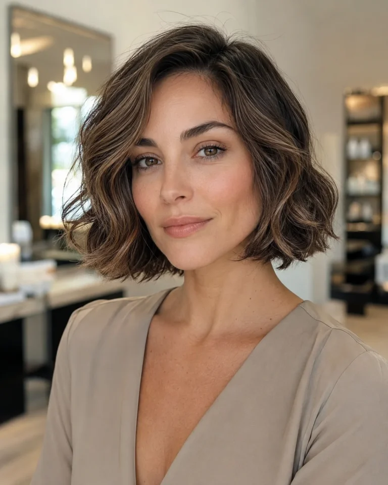 Chin-Length Bob with Soft Waves