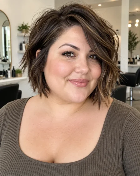 Choppy Bob with Side Part