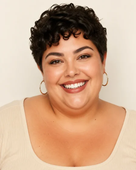 Curly Cropped Pixie