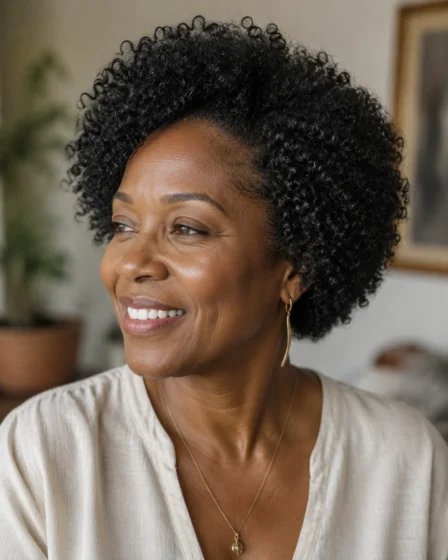 Curly Tapered Afro Bob