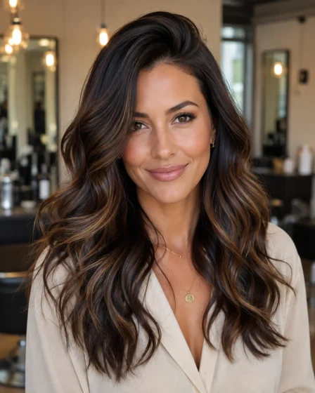 Deep Side Part with Loose Waves