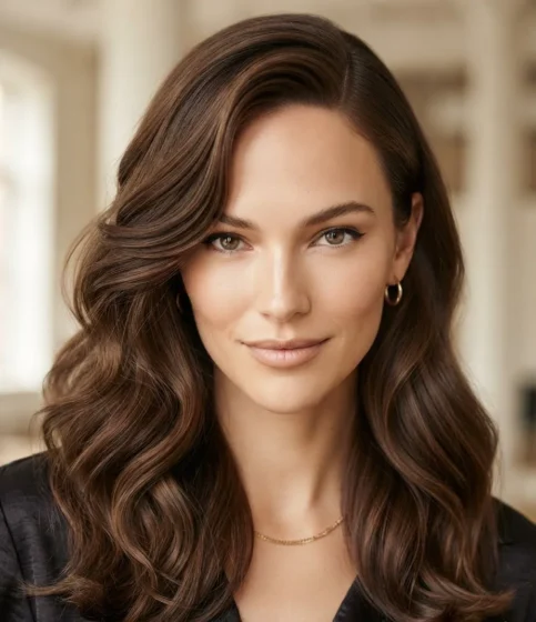Deep Side Part with Loose Waves