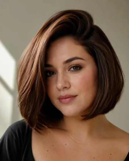 Deep Side-Parted Volume Bob