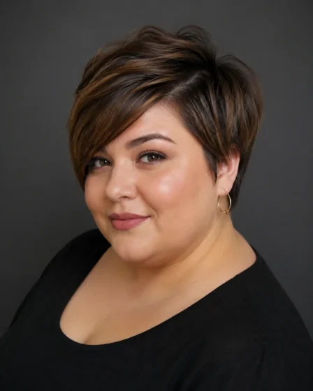 Longer Pixie with Side-Swept Fringe