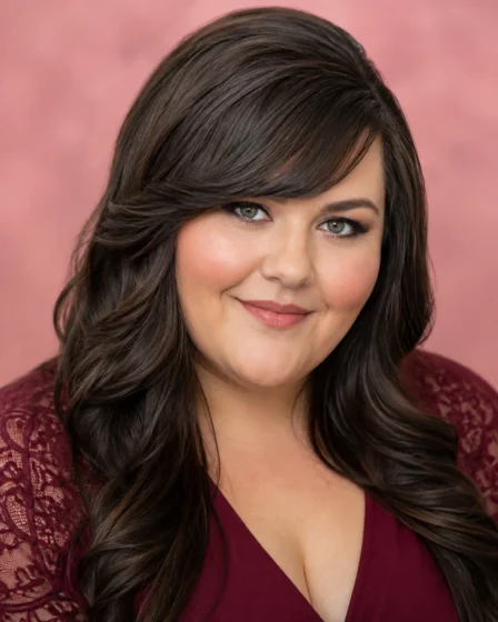 Side-Swept Bangs with Long Waves
