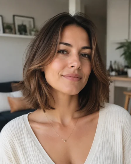 Soft Layered Collarbone Bob