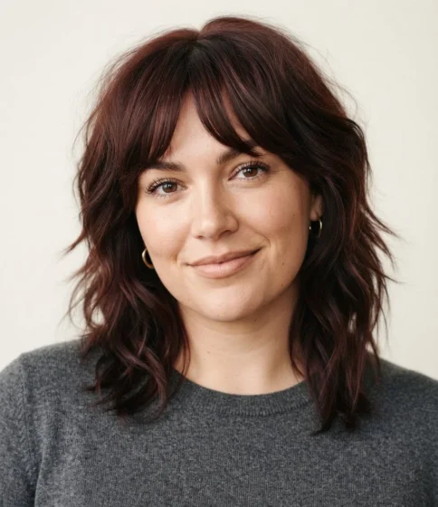 Soft Shag with Curtain Bangs