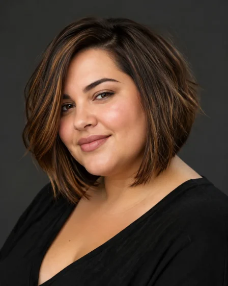 Textured Bob with Angled Layers