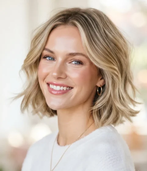 Textured Bob with Ends Flipped Out