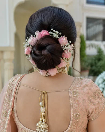 Textured Floral Doughnut Bun
