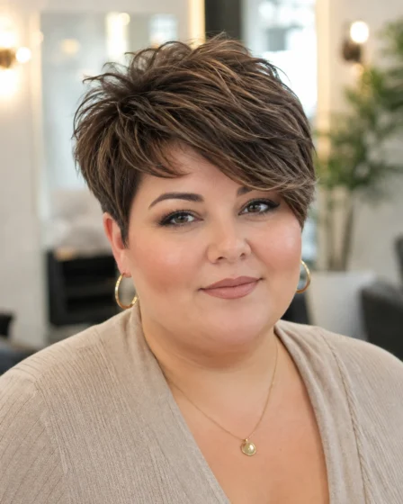 Textured Pixie with Side-Swept Volume