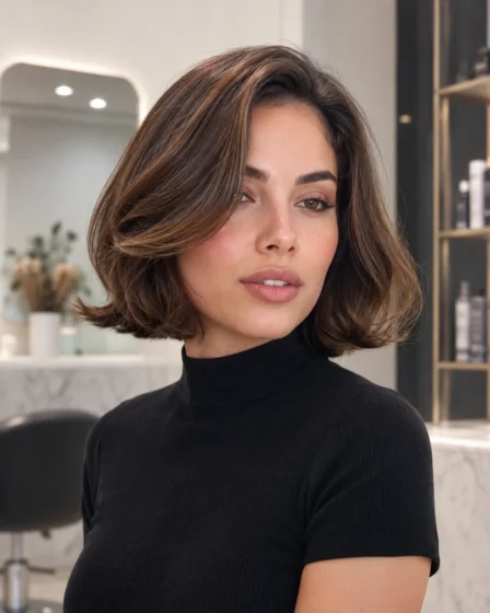 Voluminous Bob with Flipped Ends