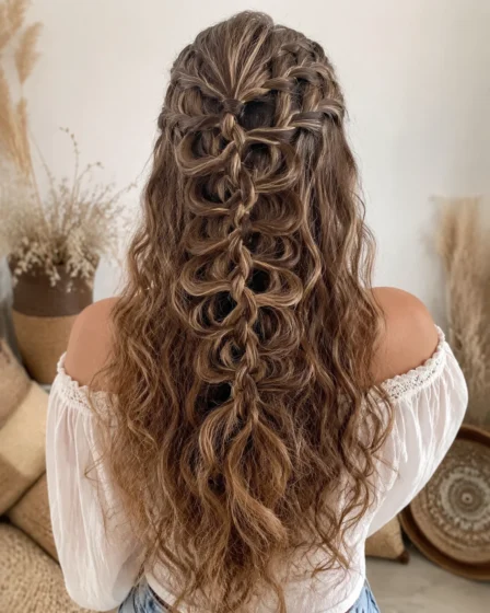 Waterfall Loop Braid (Cascading Ribbon Effect)