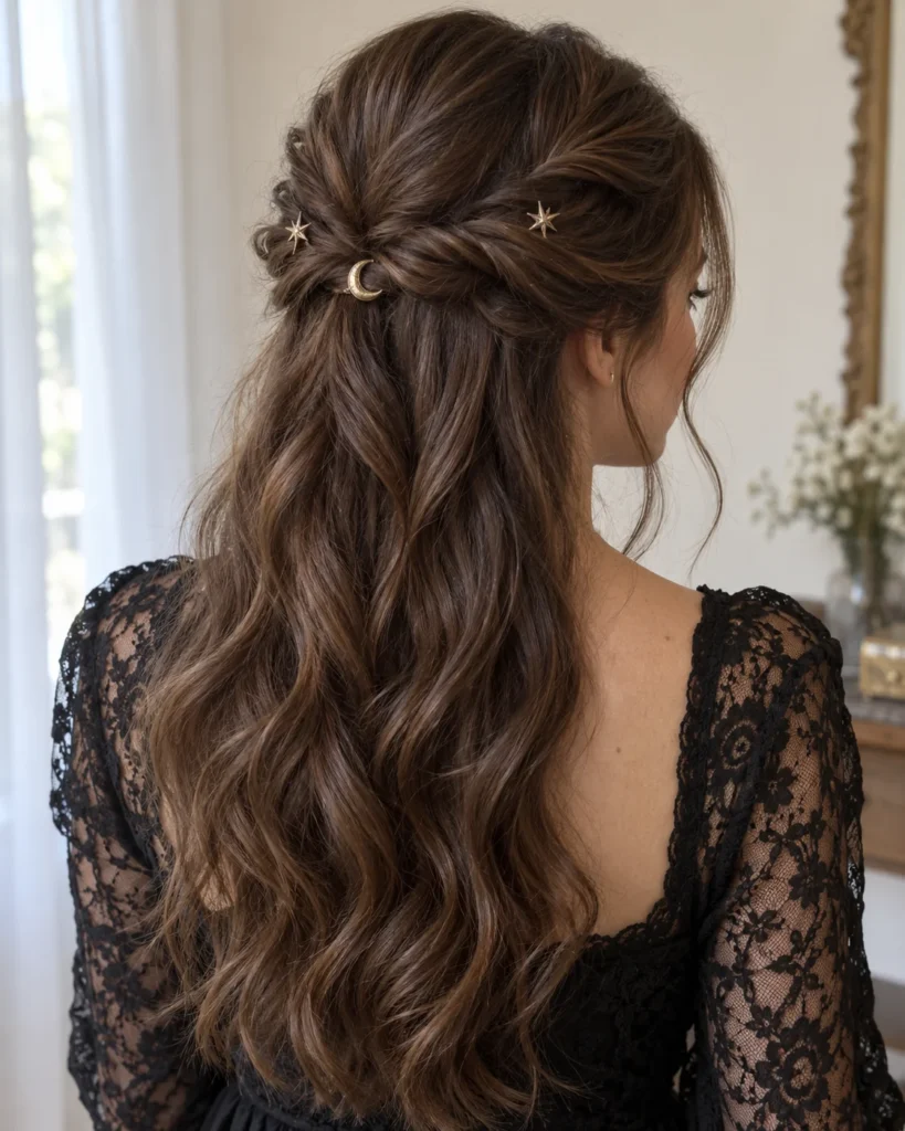 Celestial Half-Up Twisted Crown